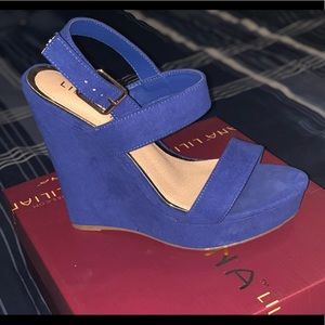 Sexy blue wedges